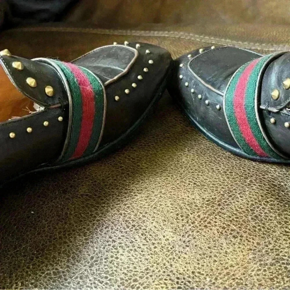 Stunning Gucci leather heeled slides sz 39 - Picture 4 of 7